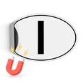 Finest Folia Länderkennzeichen Magnetfolie UV-Druck nach DIN Norm 17,5x11,5cm Kennzeichen Magnet Schild für Auto LKW Wohnmobil Bus wetterfest magnetisch RV005 (16 Italien, Magnetfolie)