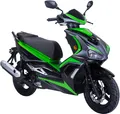 GT UNION Motorroller Striker 25, 49,5 ccm, 25 km/h, Euro 5, Luftgekühlter Motor, schwarz/grün