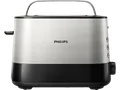 PHILIPS HD2637/90 Viva Collection 7 Stufen, Krümelschublade, Brötchenaufsatz Toaster Silber/Schwarz (1000 Watt, Schlitze: 2)