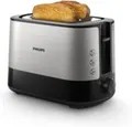 Philips Toaster – 2 Toastschlitze, 7 Stufen, Brötchenaufsatz, Auftaufunktion etc
