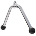 GORILLA SPORTS® Poignée Musculation - en Forme de V, Max 200 kg, Joint Pivotant, Chromé, Acier - Barre Tirage pour Triceps, Accessoire Poulie Musculation, Machine à Câble