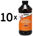 10 x NOW Foods Glucosamine & Chondroitin with MSM - 473ml. (73,99 EUR/L)