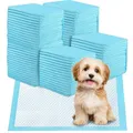 Jukibole Hunde Trainingspads 60x60cm – 100 Stück Einweg Unterlagen, 6-lagige PIPI Matten für Welpen & Hunde, Ultra Saugfähig, Auslaufsicher & Geruchsneutral, Blau, Baby Einweg Wickelunterlagen
