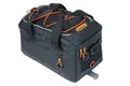 Basil Miles Gepäckträgertasche – MIK-System – 7 Liter – wasserdicht – Schwarz/Orange