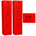 Schwarzkopf Igora Royal 2 x 60 ml 8-46 hellblond beige schoko Haarfarbe Cremefar