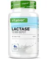 vit4ever Laktase 13.000 Depot - 365 Tabletten mit Depotwirkung (Sepismart® Slow Release) - Hochdosiert mit 13.000 FCC-Einheiten - Bei Laktoseintoleranz + Milchunverträglichkeit - Vegan