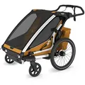 Thule Fahrradanhänger Chariot Sport2 dbl, Dunkelgelb, Metall, Textil, 34x73x88 cm, Freizeit, Sport & Fitness, Fahrradanhänger