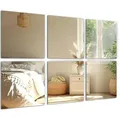 Tulup Wandspiegel, Transparent, Glas, Quadratisch, 30x30x0.4 cm, Spiegel, Wandspiegel