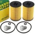 2x MANN FILTER Ölfilter mit Ölablassschrauben für AUDI A3 A4 SEAT Leon VW Golf
