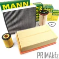 MANN Filterpaket Innen- Kraft-Luft- Ölfilter für AUDI SEAT SKODA VW 1.6 2.0 TDI
