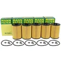 5x MANN Ölfilter + Schraube für VW GOLF 6 7 PASSAT T6 A3 A4 1.6/2.0 TDI HU7020z