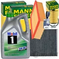 MANN FILTERSET+MOBIL 5W30 ÖL passend für VW TIGUAN PASSAT SKODA KODIAQ 2.0 TDI