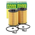 2x MANN HU7020z Ölfilter + Schraube für VW GOLF 6 7 PASSAT T6 A3 A4 1.6/2.0 TDI