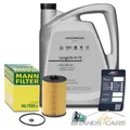 MANN ÖLFILTER + 5l 0W-30 FÜR AUDI A3 A4 SEAT SKODA VW CADDY GOLF 6 7 TOURAN TDI