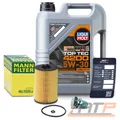 MANN ÖLFILTER +5L 5W-30 FÜR AUDI A1 A3 A4 A5 Q5 SEAT SKODA VW GOLF 7 1.6 2.0 TDI