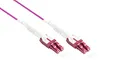 Good Connections OM4 LWL Kabel - Duplex - Stecker LC an LC - UNIBOOT - Multimode 50/125-1/10/40/100-Gigabit Ethernet - Lichtwellen-Leiter, Glasfaser-Kabel, Patchkabel - 2 m