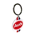 Nostalgic-Art Retro Schlüsselanhänger, Ø 4 cm, Audi – Logo – Geschenk-Idee für Audi-Zubehör Fans, Original Lizenzprodukt (OLP), aus Metall, Vintage Design