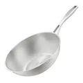 SILBERTHAL Wokpfanne Wok Edelstahl 28 cm Induktion Pfanne Kochgeschirr772
