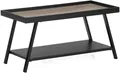 Moderner Couchtisch CUDA 80cm Altholz-Look Metallgestell