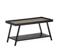 LebensWohnArt Couchtisch Moderner Couchtisch CUDA 80cm Altholz-Look Metallgestell