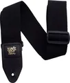 Hochwertiger, schwarzer Gitarrengurt von Ernie Ball mit aufgedrucktem Logo