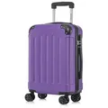 YONSLY Hartschalen-Trolley Hartschalen-Koffer Trolley 360° Rollen, robuster Reisekoffer, 4 Rollen, mit Zahlenschloss, für Business und Urlaub 46/55/66/76 cm lila 55 cm