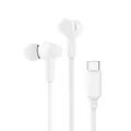 Belkin SoundForm kabelgebundener In-Ear-Kopfhörer mit USB‑C-Stecker, Headset mit Mikrofon; Kopfhörer mit kabel für iPhone 15, iPad, Samsung Galaxy, Android- & Geräte mit USB-C-Anschluss - Weiß