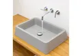 wohnfreuden Aufsatzwaschbecken Terrazzo Waschbecken ZOID 60 cm grau eckig (Kein Set), 4_125807