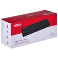 UNITEK HUB USB-A + DC Y-3184; 7x USB 3.2 Gen 1 (3.1 Gen 1) Typ-A - Schwarz