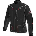 Büse Open Road III wasserdichte Motorrad Textiljacke, schwarz-rot, Größe 29 für Männer
