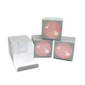 24 Gastgeschenke Hochzeit groß, Faltschachteln+Aufkleber Pillow box