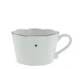 Bastion Collections Tasse Bastion Collections gewellter Rand herz schwarz