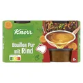Knorr Bouillon Pur mit Rind leckere Rinderbrühe mit vollem Geschmack 6x 28 g