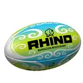 Rhino Rugby Beach Ball Barracuda Beach Pro, Grün/Blau/Weiß, Midi (Größe 2)