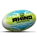 Rhino Barracuda Beach Pro Rugby Ball Midi (Size 2) Green/Blue/Wht Midi (Size 2)