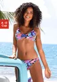 Bench. Triangel-Bikini-Top "Pitch", mit stylischer Rückenlösung, Gr. 34 - Cup A/B, schwarz-bedruckt Cup A/B