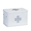 ZELLER 18119 Medizinbox Metall weiß - 32 x 19,5 x 20 cm / Arzneimittelaufbewa...
