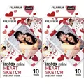 Fujifilm Instax Mini Film Heart Sketch 2er Pack