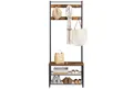 VASAGLE Garderobenständer Garderobe, Kleiderständer, mit Schuhbank, 3-in-1 Design, Stahl, 32 x 70 x 175 cm