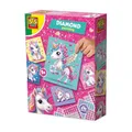 SES Creative 14726 Einhorn - Diamantmalerei - Kreatives Bastelset für Kinder ab 3 Jahren - Dekoriere Karten mit Diamantstickern - Perfekt zum Verschenken, Rosa