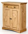 clever-moebel 2trg. Kommode aus Kiefernholz gelaugt/geölt, Schrank, Sideboard