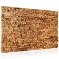 Wandgestaltung aus Kork | Korkplatte aus Naturkork | 90x60 cm | Einzigartiges 3D Relief | Für Wohnbereich oder Terrarien-Gestaltung