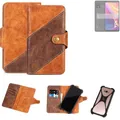 Handy-Hülle für TCL 501 Wallet Case Cover Smarthphone Braun