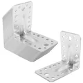 SOTECH 20er Set Bauwinkel Winkelverbinder 90 × 90 × 65 mm mit Sicke (Verstärkung) 90° Materialstärke 2,5 mm Schwerlastwinkel aus feuerverzinkter Stahl Eckwinkel Stahlwinkel Metallwinkel Winkel