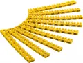 Goobay Kabelmarker-Clips "Buchstaben A-C", für Kabeldurchmesser bis 4 mm, 4 mm - farbige Kennzeichnungsringe 3x 30 Stück zum Markieren von z.B. Netzwerkkabeln (72517)