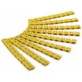 Goobay Kabelmarker-Clips "Buchstaben A-C", für Kabeldurchmesser bis 4 mm, 4 mm - Gelb