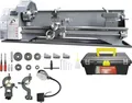 VEVOR Metalldrehmaschine 211x750mm Drehbank Metall 50-2500U/min Tischdrehbank Tischdrehmaschine 750W 14x metrische (von 0,3 bis 3 mm) 10x zöllige (von 10 bis 44 TPI) Gewinde MT5 Spindelkonus