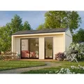 Palmako Holz-Gartenhaus Rebekka Satteldach Unbehandelt 562 cm x 339 cm 13,6 m²