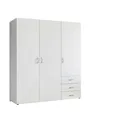 Pol-Power Kleiderschrank in Weiß mit 3 Schubladen und 3 Türen (BxHxT) 150x176x52 cm)