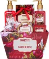 BRUBAKER Pflege-Geschenkset Dusch- und Badeset - Frauen Geschenk, 7-tlg., Geschenkset mit Massage-Acryl, Rosen- und Veilchen Duft